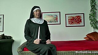 German Nun With Priest In Church