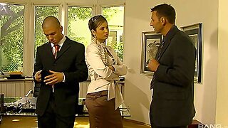 Regina Ice Gets Her Tight Butt Pounded By Two Hard Dicks