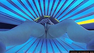 Lady With Dildo In Solarium