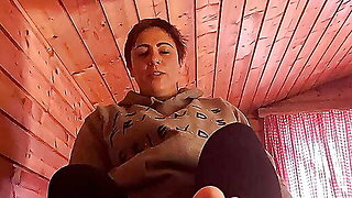 Bbw - Bffs Husband With Foot Job, Blowjob And Ruined Orgasm