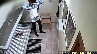 18 Yo Girl Came To Public Solarium With Hidden Cams