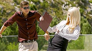 Sweet Blonde Fucks In Charming Positions While Begging For More