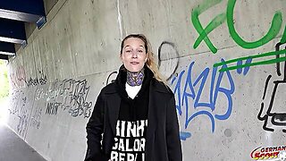 German Scout - Crazy German Tattoo Model Lisa Rocketcock Pickup For Casting Fuck