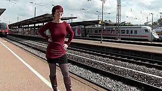 Popp Sylvie In Hard Fuck In A Train Station In Public