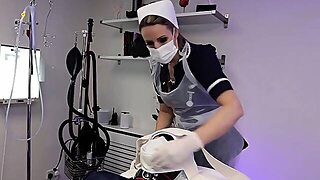 Gloves, Sounding, Chastity Removal, Semen Sample, Face