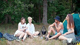 Swap Wives, Mutual Rimming And Anal Fuck In The Forest