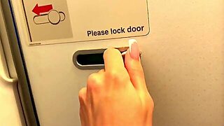 Risky Public Jerking Off On A Plane Full Of People - Public Penis Flashing