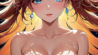 Veil Of Light: A Beautiful Young Woman With Magical Strands Across Her Face